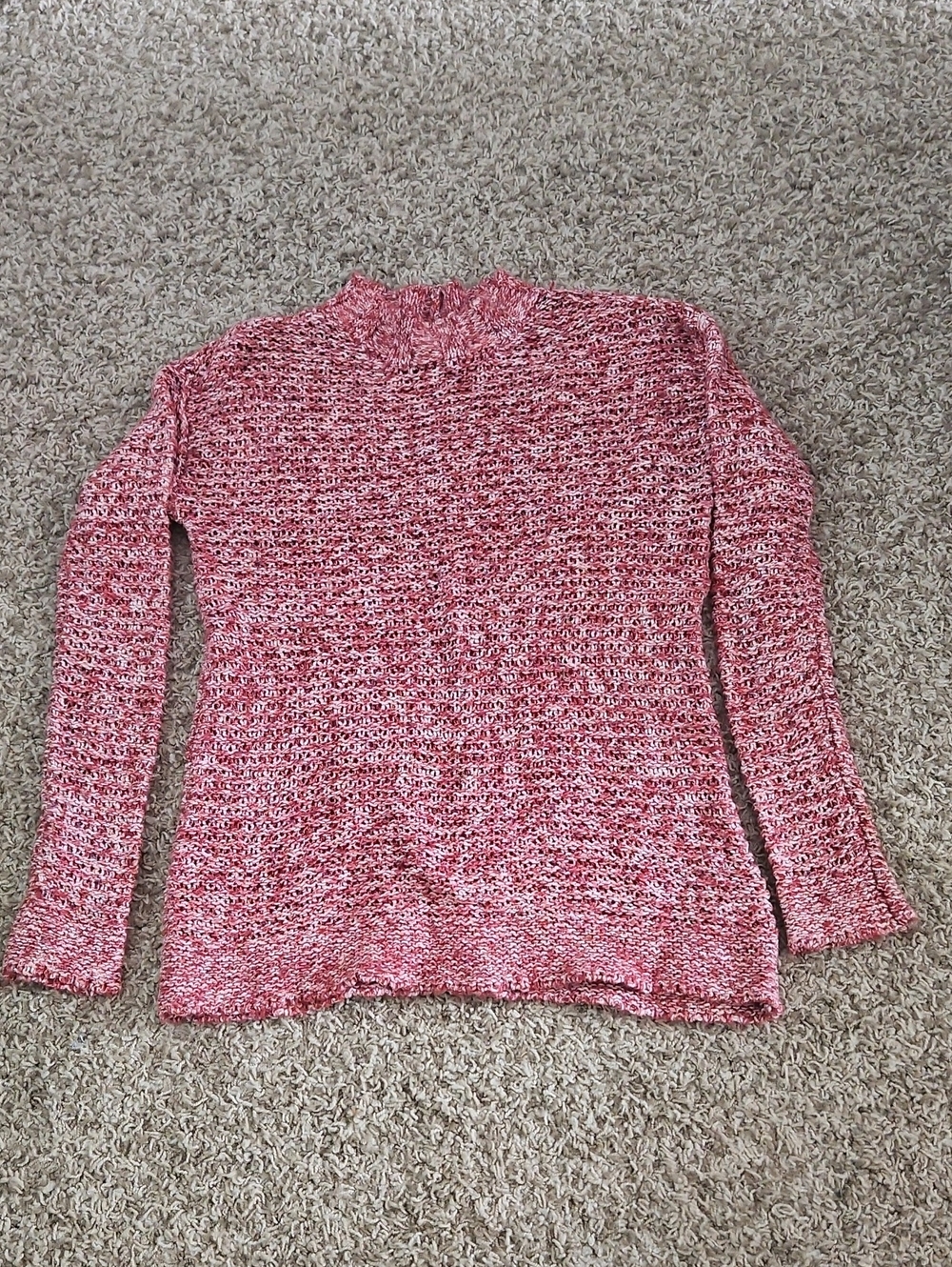 St. John's Bay Marled Red Cowlneck Sweater